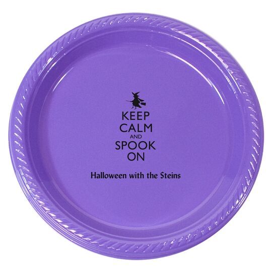 Keep Calm and Spook On Plastic Plates